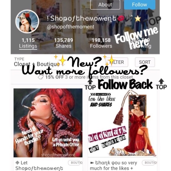 ✶1M!!! ᯾ New? Want more followers? ✶ Read THIS ☀︎︎ Refollowers will be booted * - Picture 1 of 4